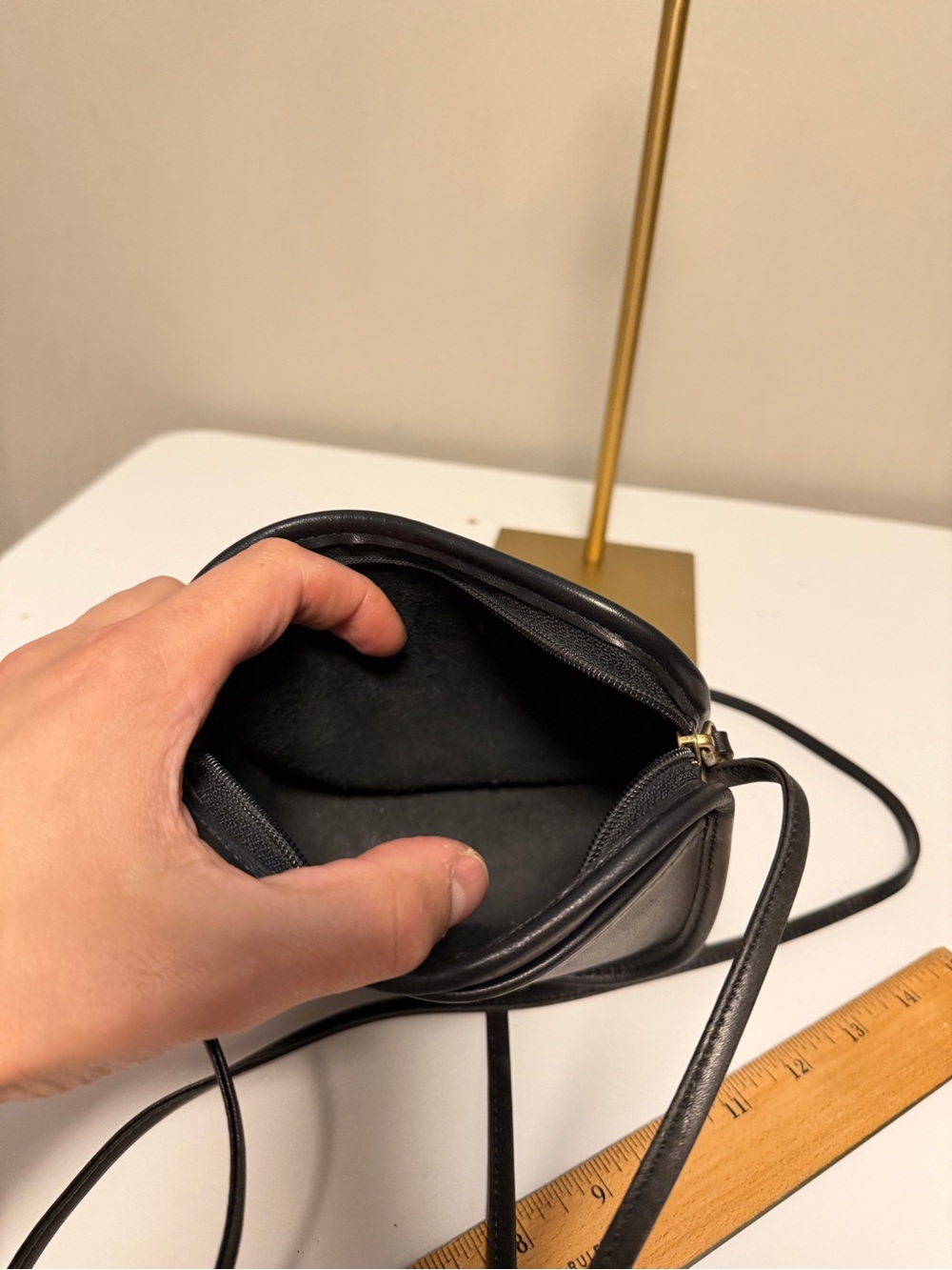 Vintage COACH 9935 Hadley Zip Leather Crossbody Mini Bag C872-304 MADE IN USA - Picture 11 of 13